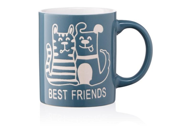 Чашка Ardesto Best friends, 330мл, кераміка, синій