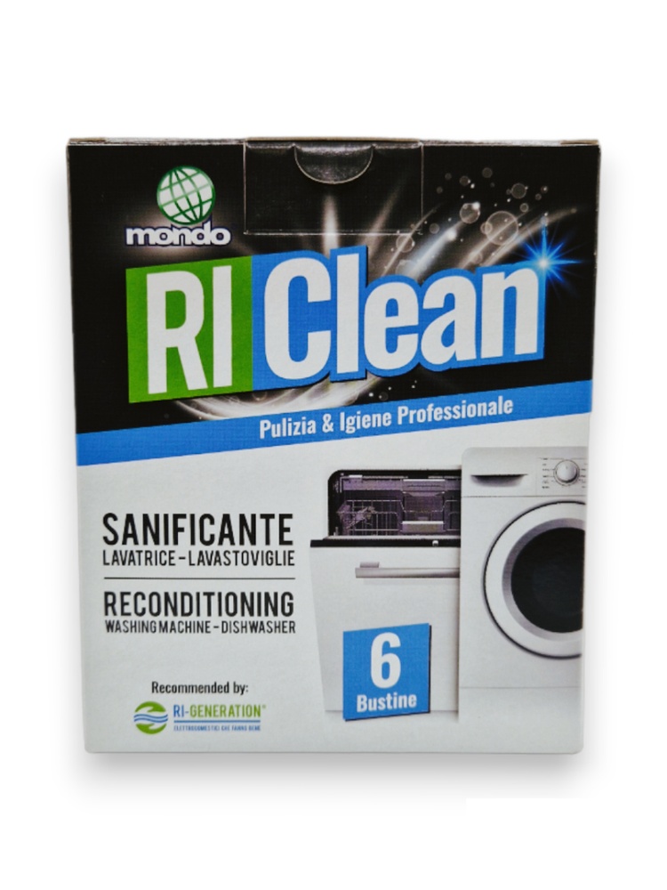 Засіб для видалення накипу RiClean SANIFICANTE 3 в 1 - 6 пакетиків, 300 г - побутова хімія для пральних машин RiClean