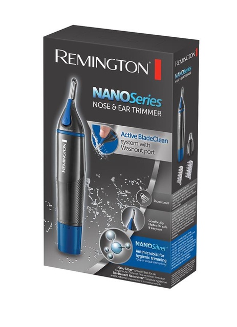 Тример Remington Nano Series, для носа та вух, ААх1, насадок-3, сталь, чорно-синій