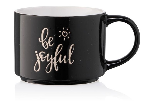Чашка Ardesto Be joyful, 330мл, кераміка, чорний
