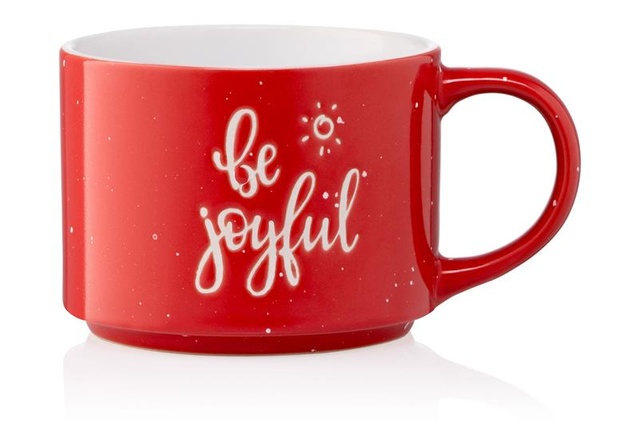Чашка Ardesto Be joyful, 330мл, порцеляна, червоний