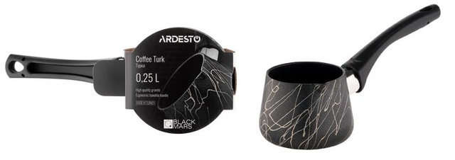 Турка Ardesto Black Mars, 0.25л, алюміній, бакеліт, чорний