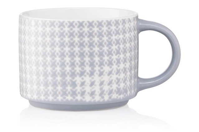 Чашка Ardesto Weaving A, 330мл, порцеляна, синьо-білий