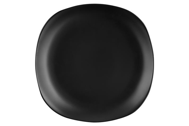 Тарілка обідня Ardesto Molize, 27х27см, кераміка, квадратна, чорний