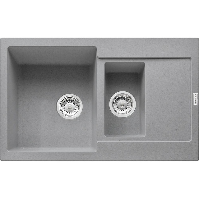 Кухонна мийка Franke Maris MRG 651-78/114.0565.124/дві чаші/фраграніт/антибактеріальний захист/780х500х200(130)/врізна/сірий камінь