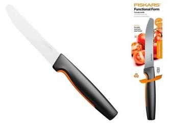 Кухонний ніж для томатів Fiskars Functional Form, 11.3см, нержавіюча сталь, пластик, чорний