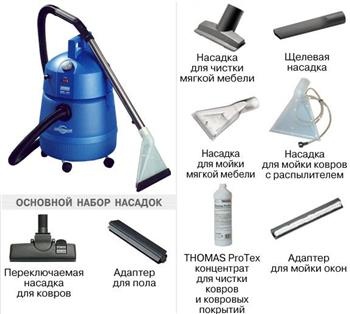 Пилосос Thomas миючий Super30S, 1400Вт, конт пил -12л, вода -30л, Aquafilter, синій