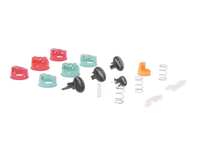 Набор кнопок декоративных для ломтерезки (слайсера) Bosch 00174762 с держателями и пружинами - запчасти к ломтерезкам Bosch