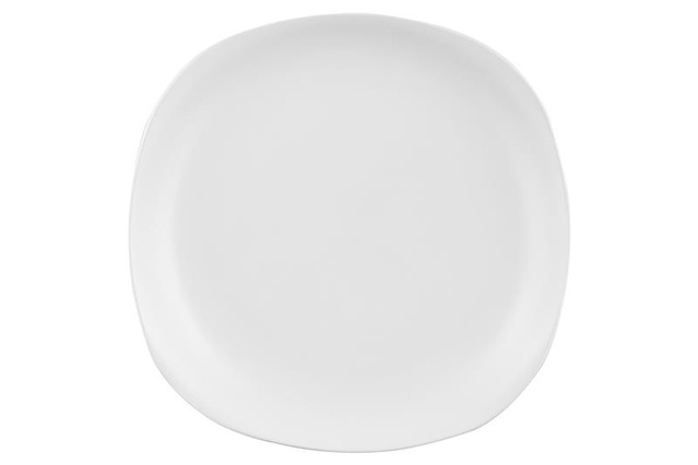 Тарілка обідня Ardesto Molize, 27х27см, кераміка, квадратна, білий