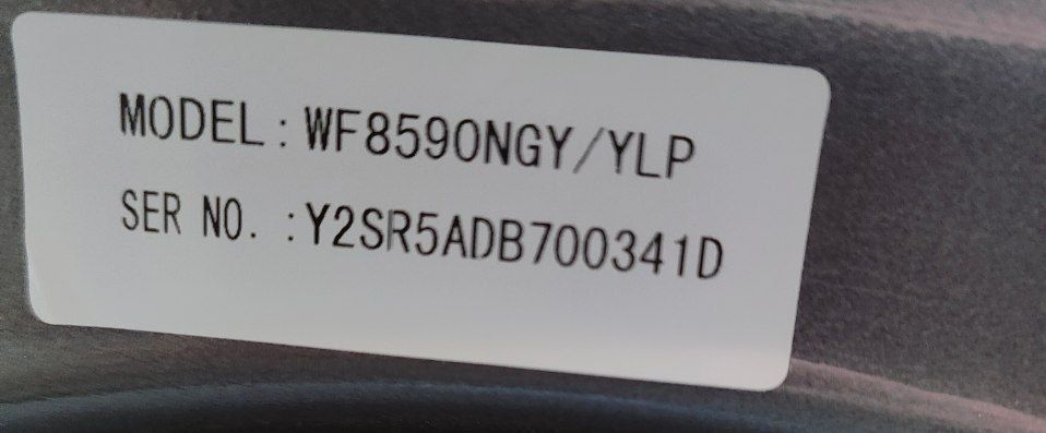 Пральна машина Samsung WF8590NGY/YLP Б/В