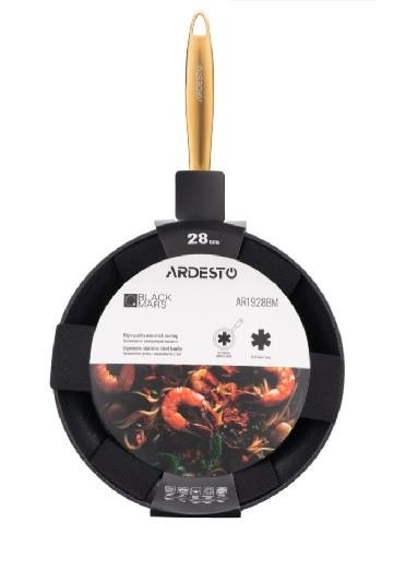 Сковорода Ardesto Black Mars Sparkle, 28см, алюміній, чорний