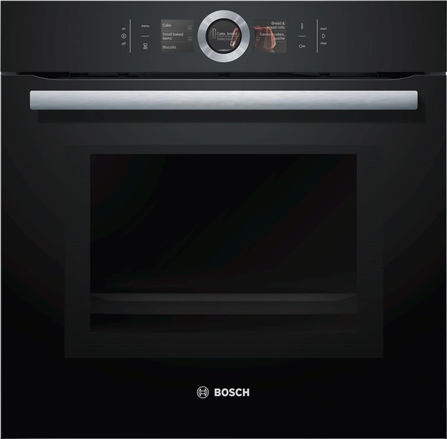 Духова шафа Bosch електрична, 67л, A+, дисплей, конвекція, піроліз, ф-ція мікрохвиль, чорний