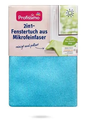Серветка віконна із мікроволокна 2в1 Profissimo, 1 шт. СИНЯ - побутова хімія мило, сервертки, універсальні засобиProfissimo