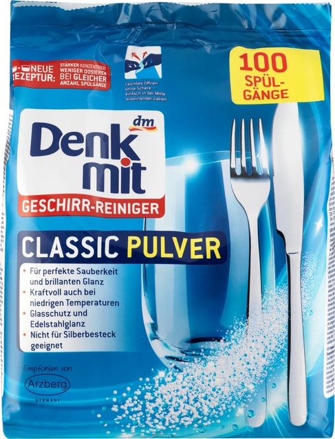 Порошок для посудомийної машини Denkmit Classic Pulver 1.5 кг - побутова хімія для посудомийних машин Denkmit