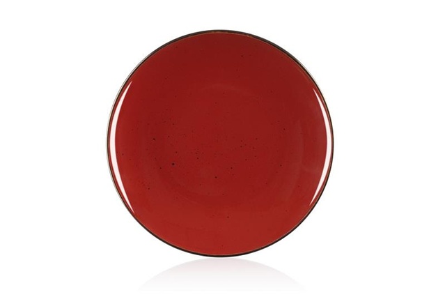 Тарілка десертна Ardesto Bagheria Sangria, 19см, кераміка, бордовий