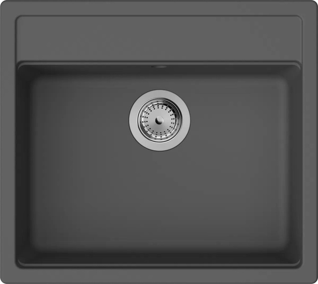 Мийка кухонна Hansgrohe S52, граніт, прямокутник, без крила, 550х490х190мм, чаша - 1, врізна, S520-F510, сірий графіт