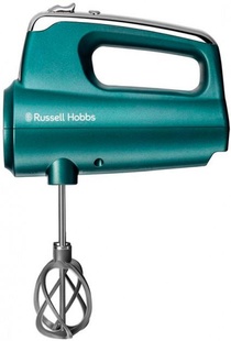 Міксер Russell Hobbs ручний Turquoise, 350Вт, насадки-4, турборежим, бірюзовий
