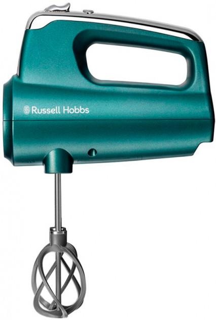 Міксер Russell Hobbs ручний Turquoise, 350Вт, насадки-4, турборежим, бірюзовий