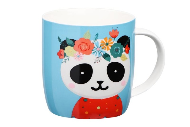 Чашка Ardesto Panda, 350мл, порцеляна, багатокольоровий
